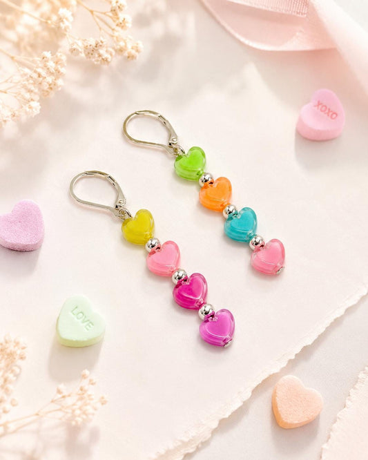 Pastel Candy Heart Earrings