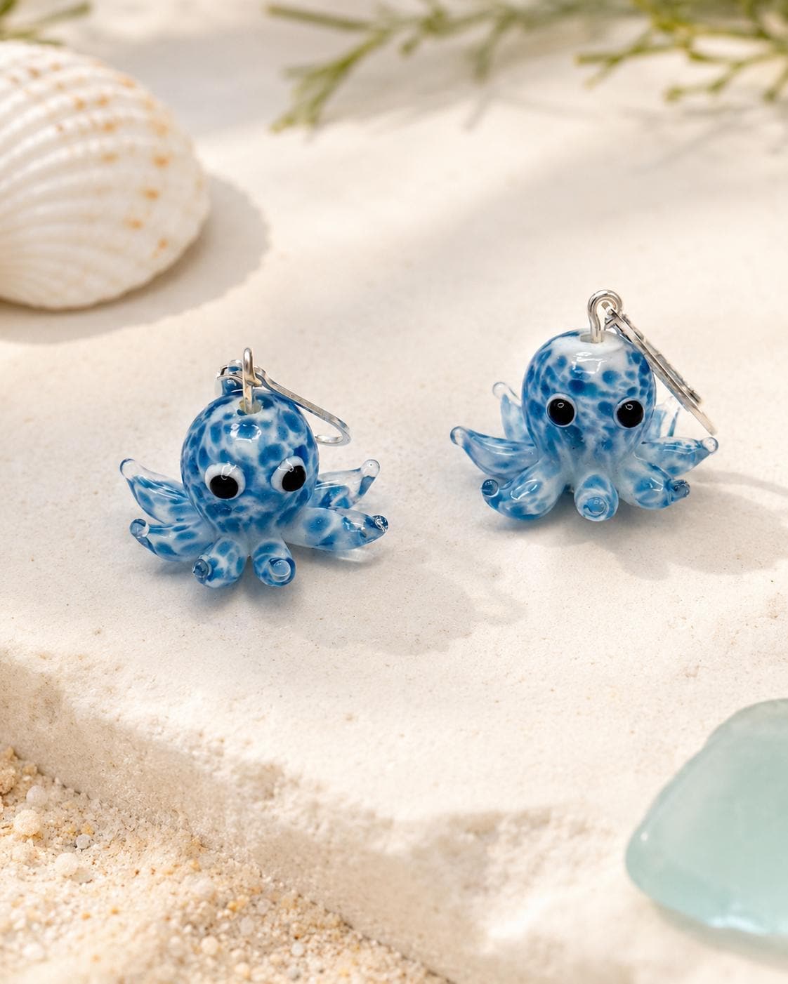 Glass Octopus Earrings