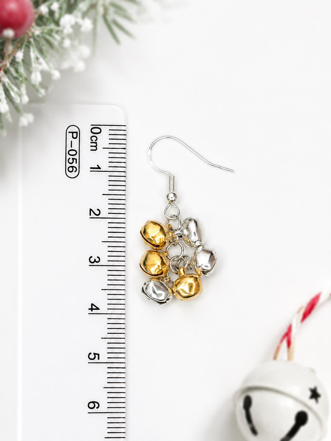 Gold Silver Jingle Bell Dangle Earrings