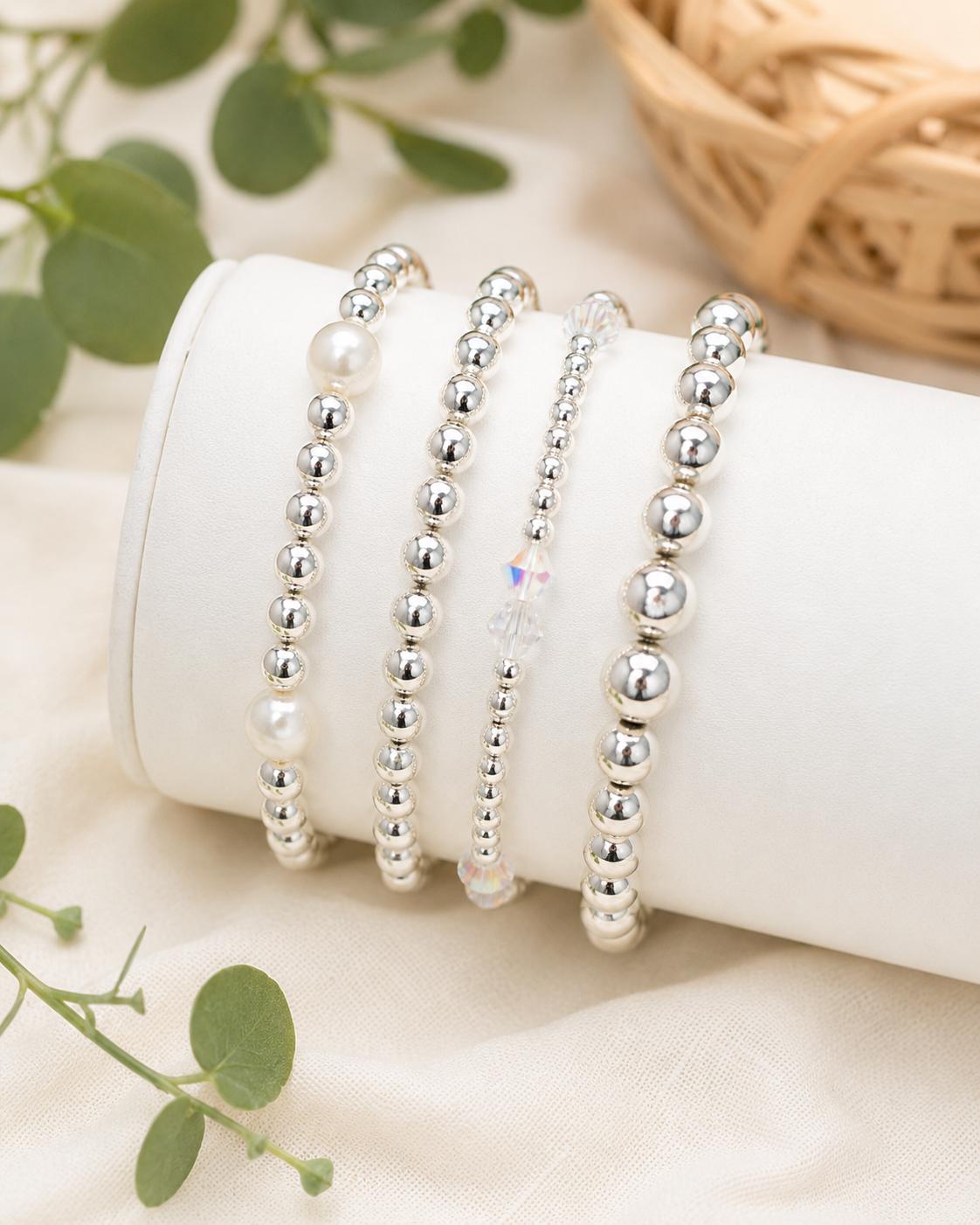 Sterling Silver (925) Filled Stacking Bracelets
