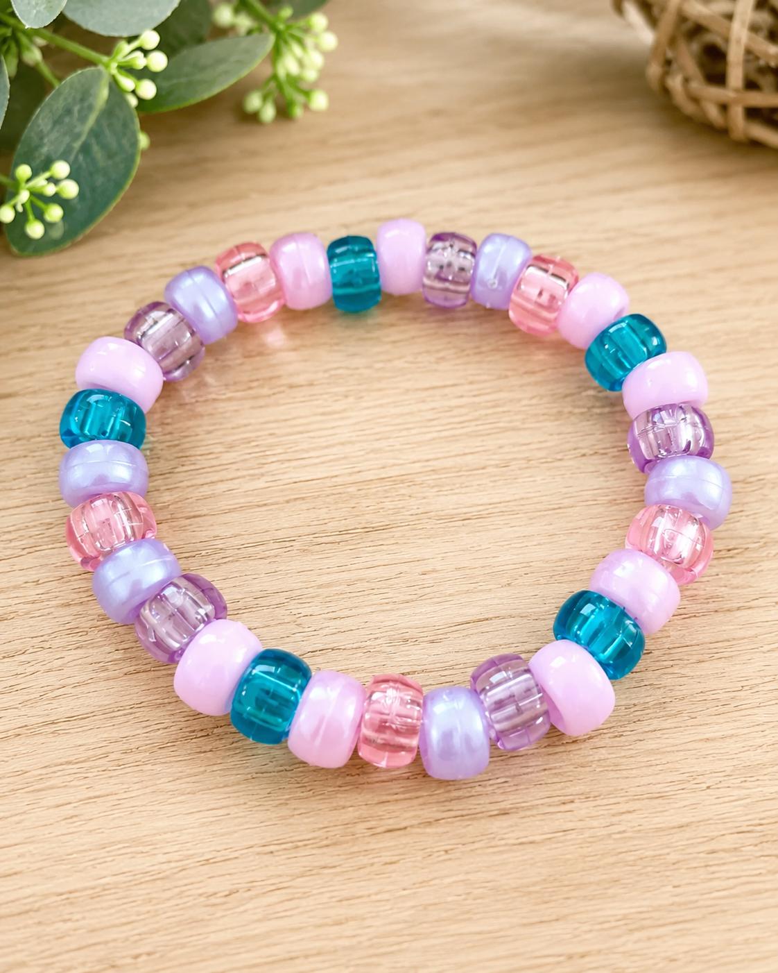 Mermaid Color Stackable Beaded Bracelets- Set of 3