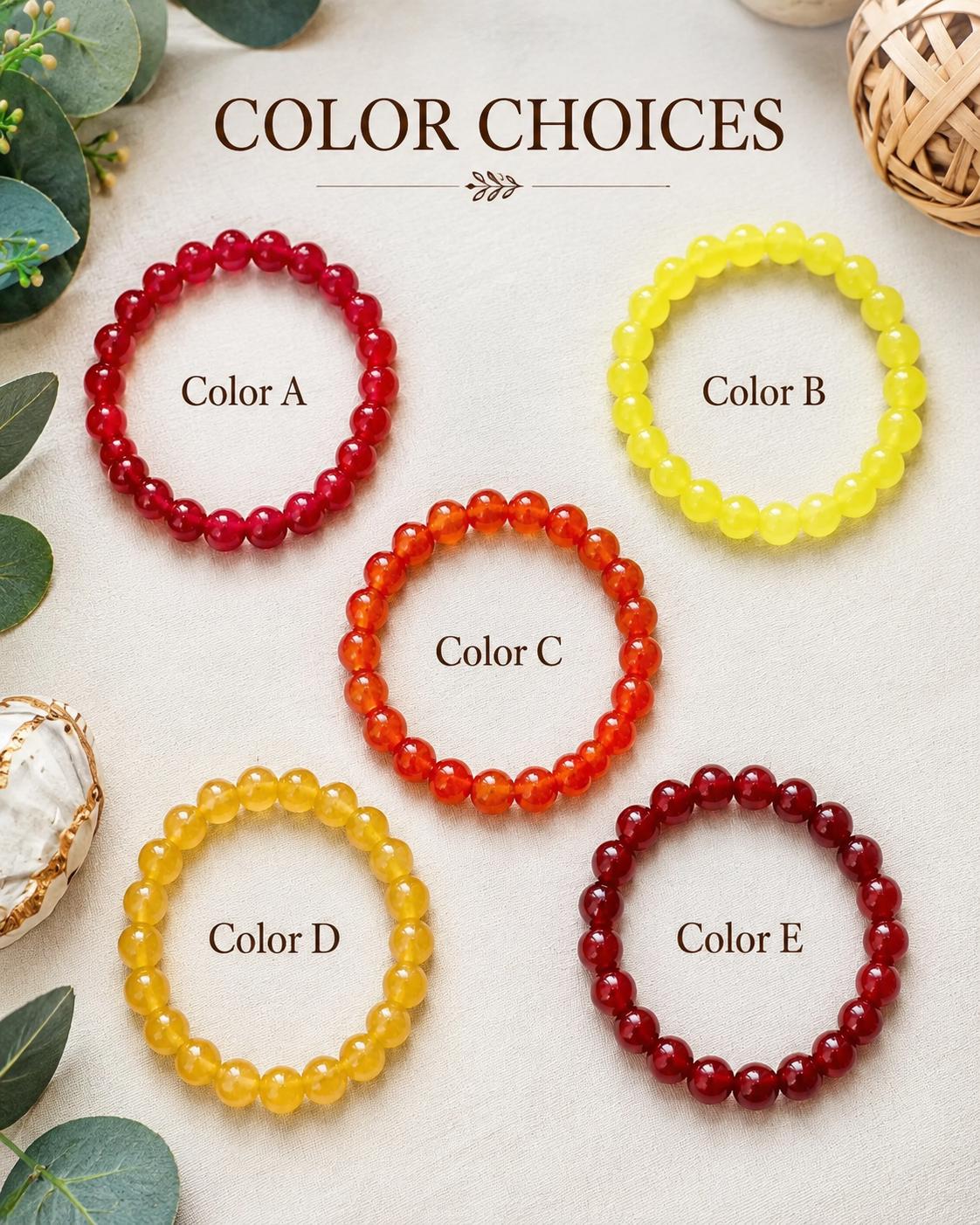 Autumn Glass Beaded Bracelet: 14k Gold Accents