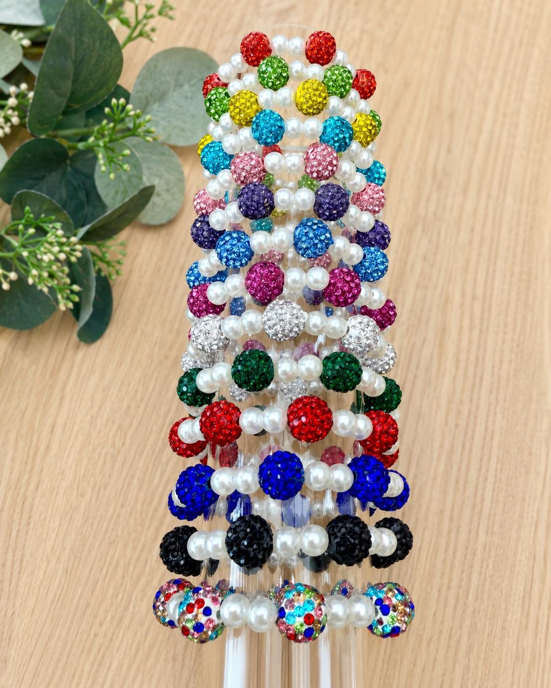 Rhinestone Pearl Bracelets