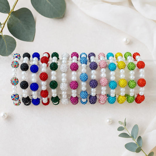 Rhinestone Pearl Bracelets