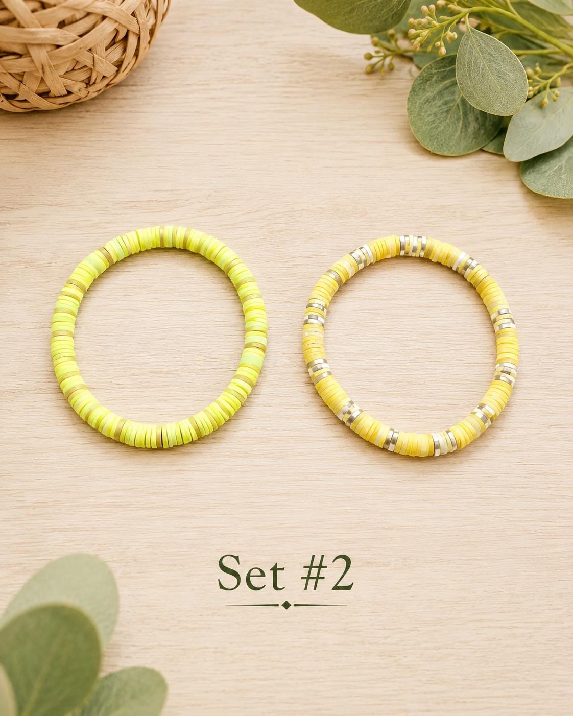 Safari Heishi Bracelet Set