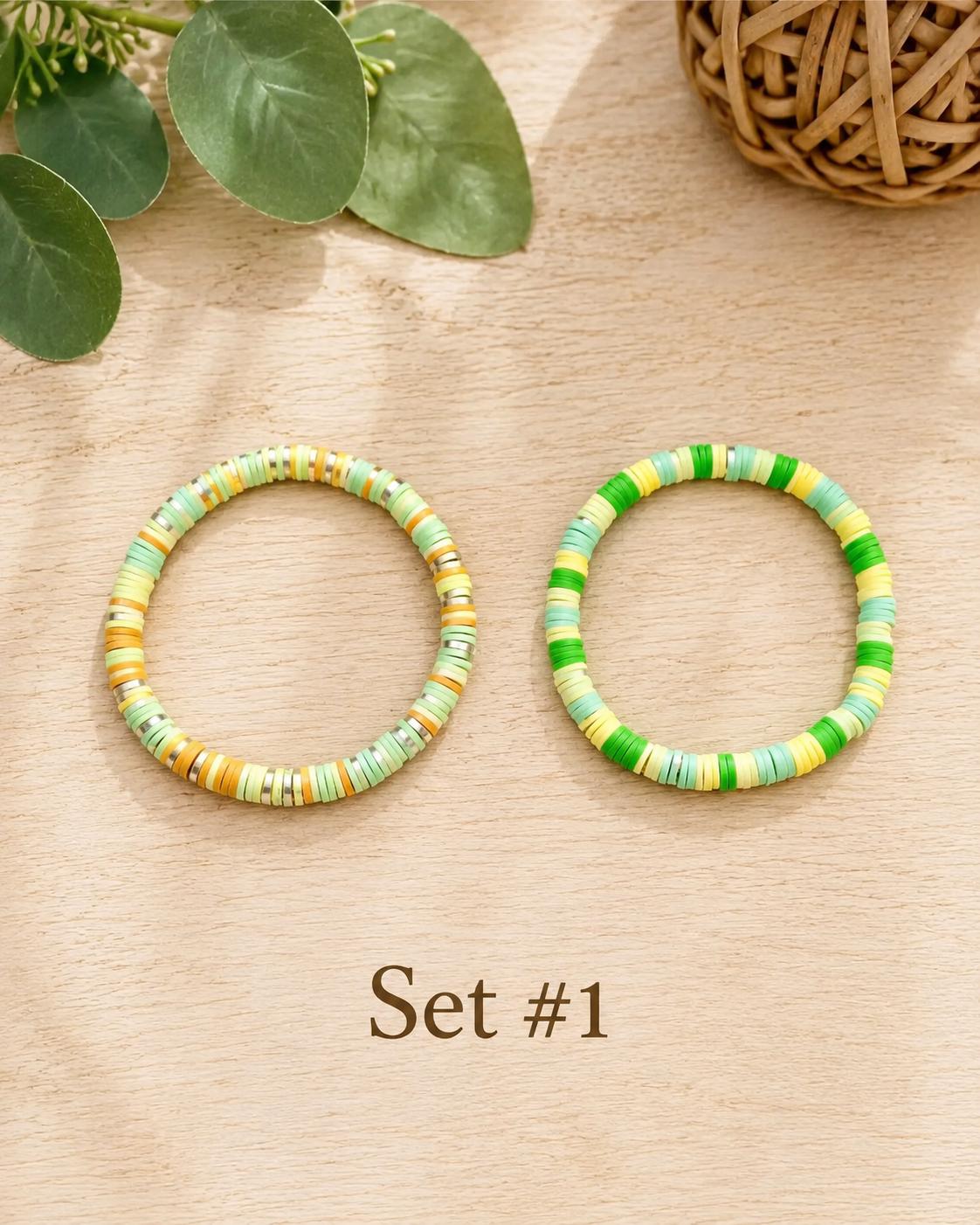Safari Heishi Bracelet Set