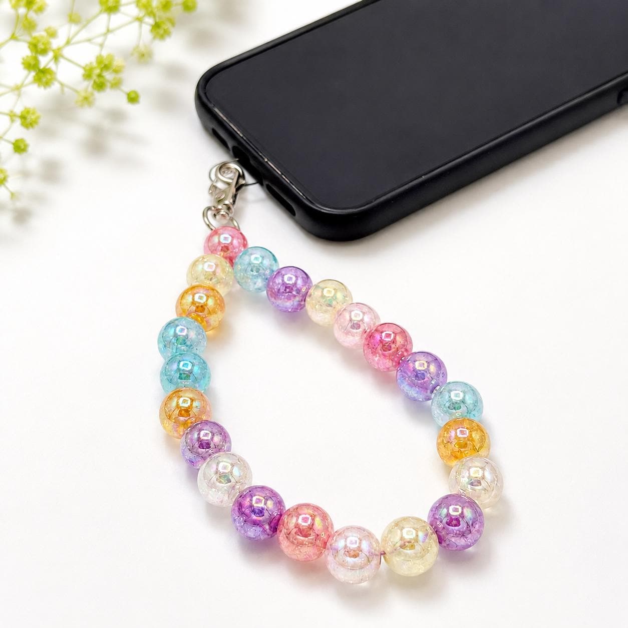 Pastel Beaded Phone Wristlet