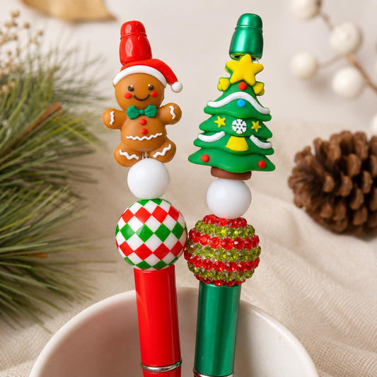Christmas Beaded Pens: Festive Fun Characters!