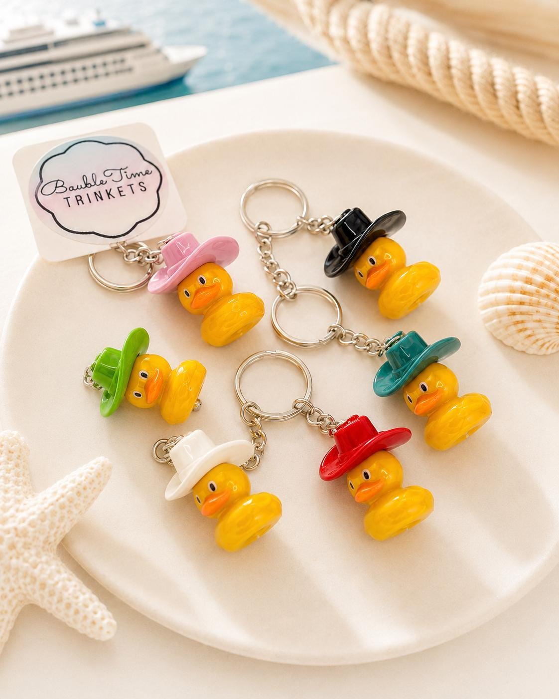 Cowboy Cruising Duck Keychains