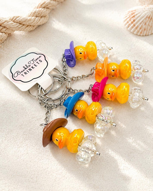 Cowboy Cruising Duck Keychains