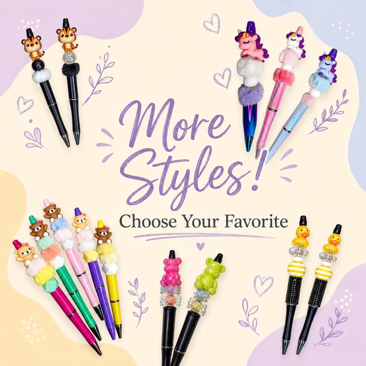 Iridescent Duck Bead Pens