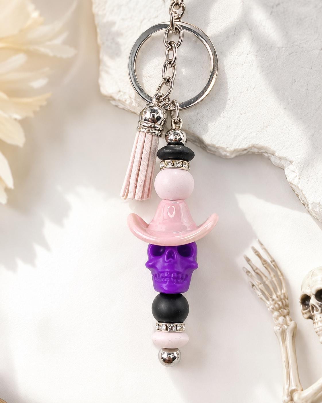 Skeleton Cowboy Keychain