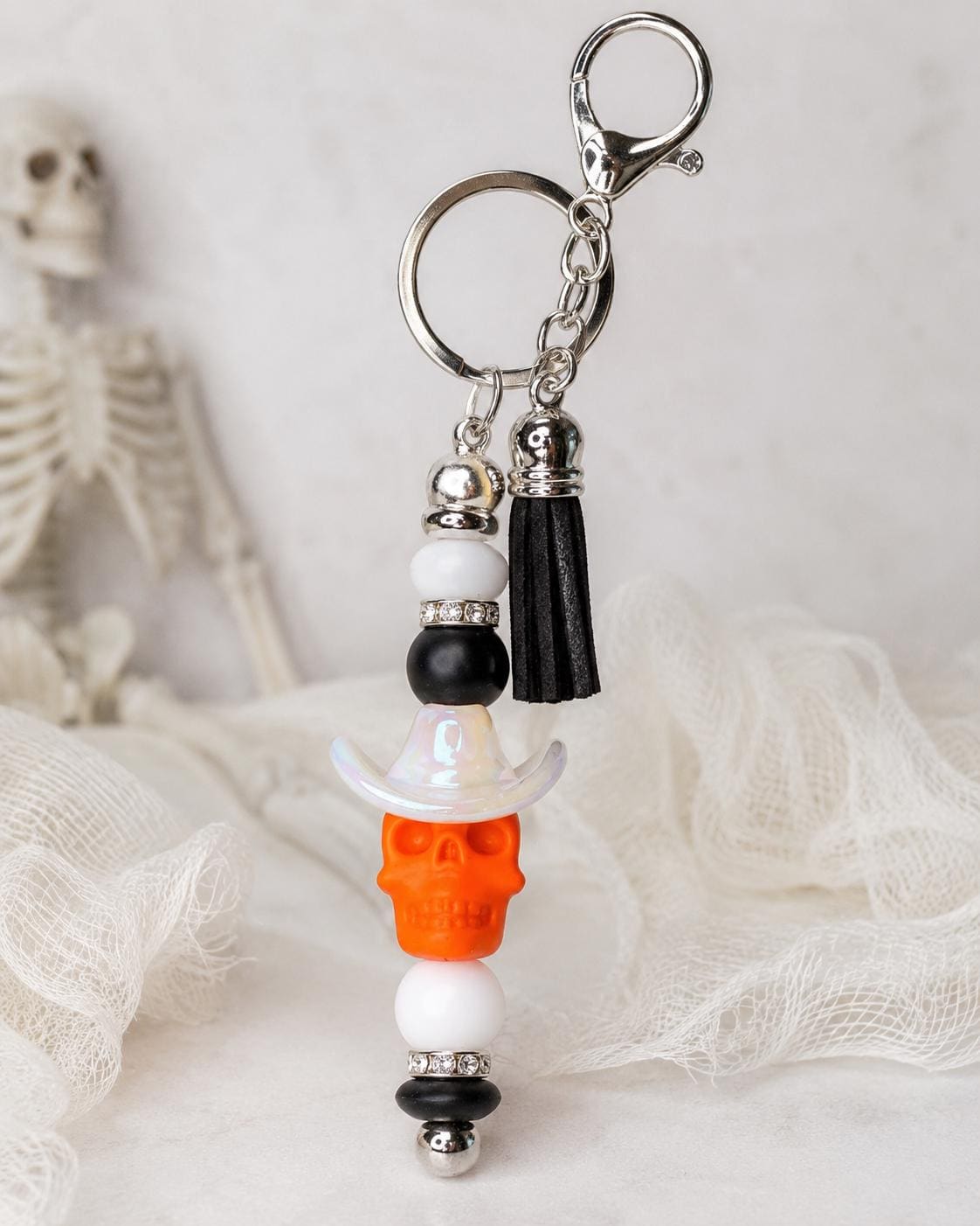 Skeleton Cowboy Keychain