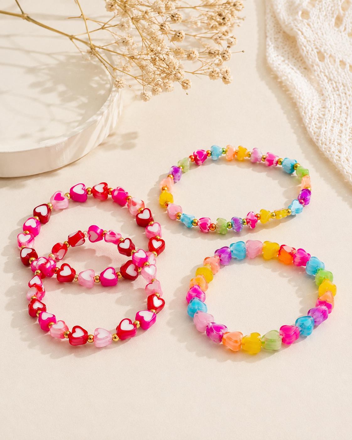 Sweet Heart Beaded Bracelets