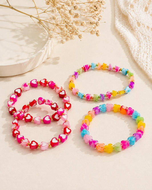 Sweet Heart Beaded Bracelets