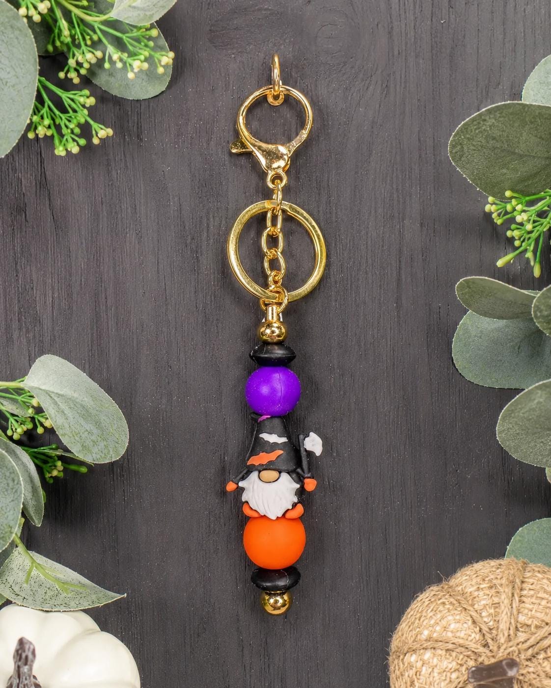 Halloween Gnome Keychain