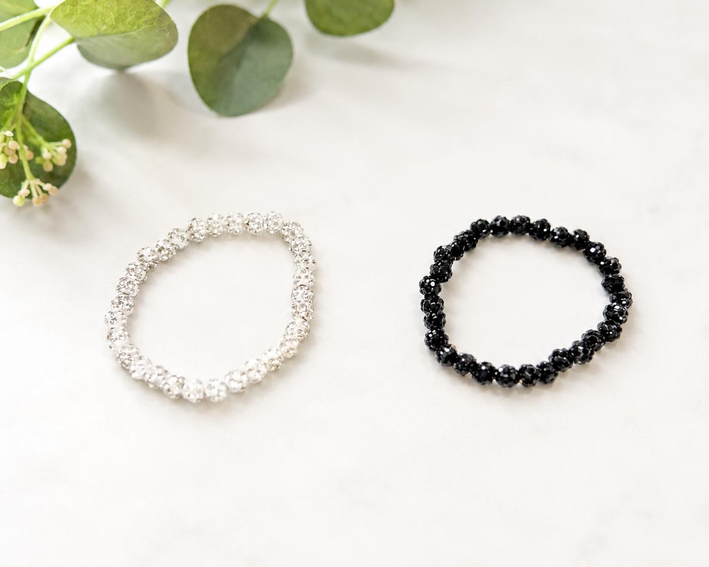 Rhinestone Bead Bracelets - 6mm Bead