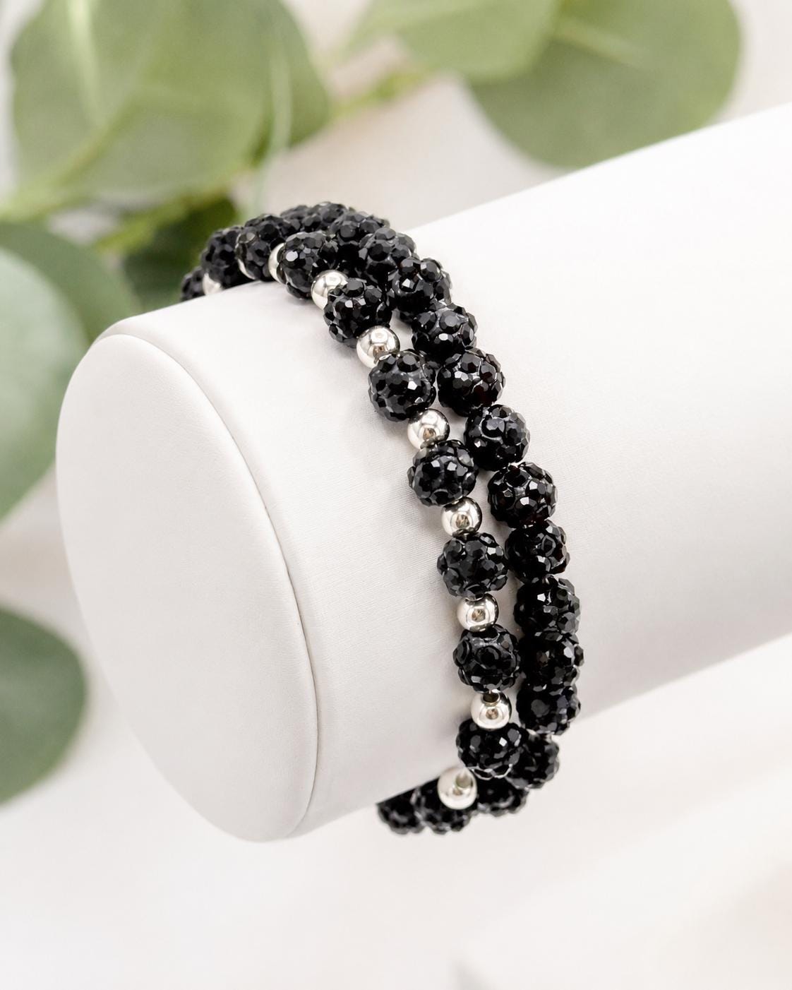 Rhinestone Bead Bracelets - 6mm Bead