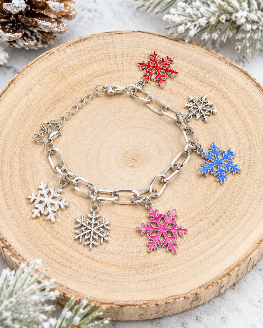 Colorful Snowflake Charm Bracelets