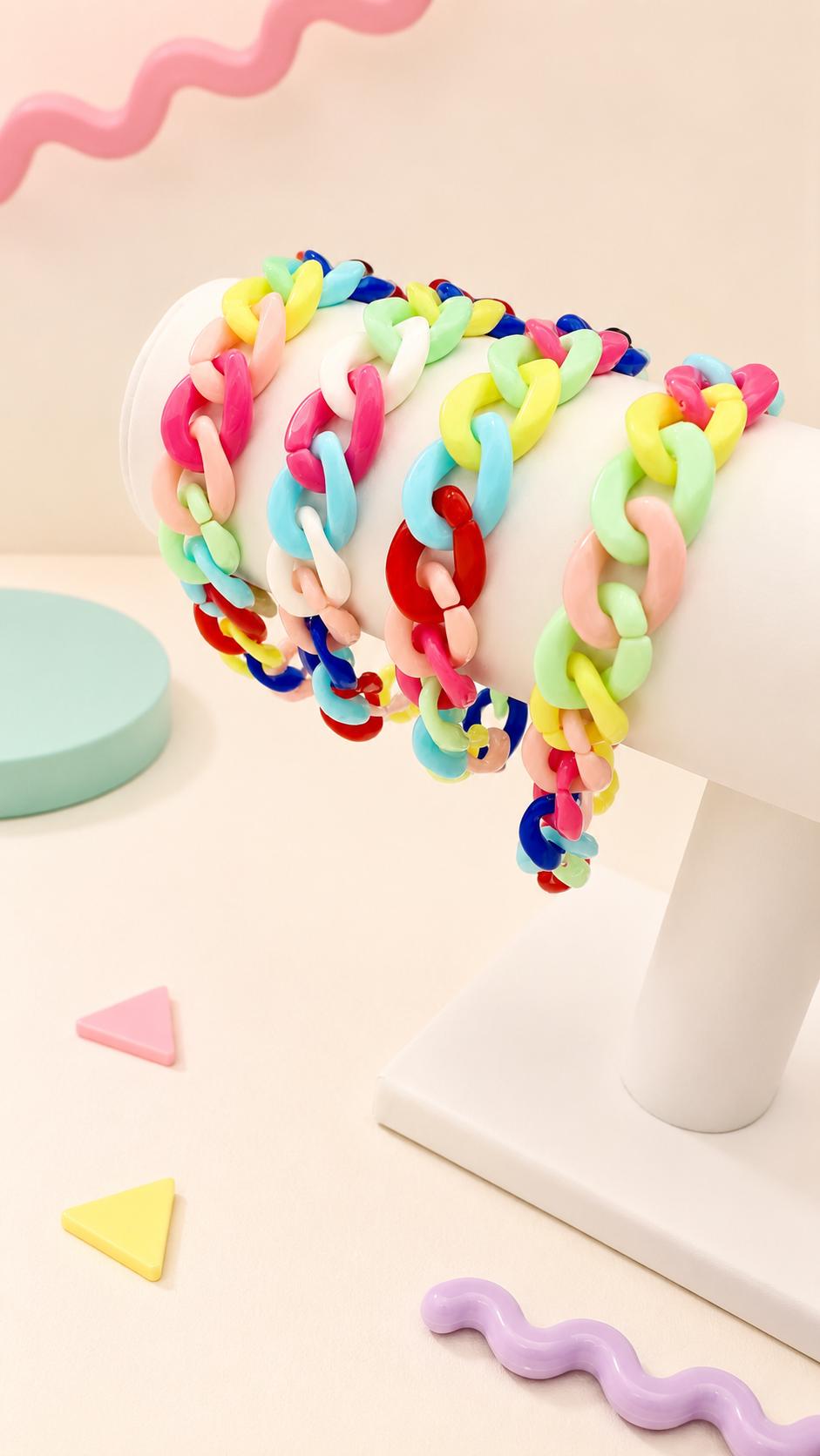 Chunky Acrylic Link Bracelet