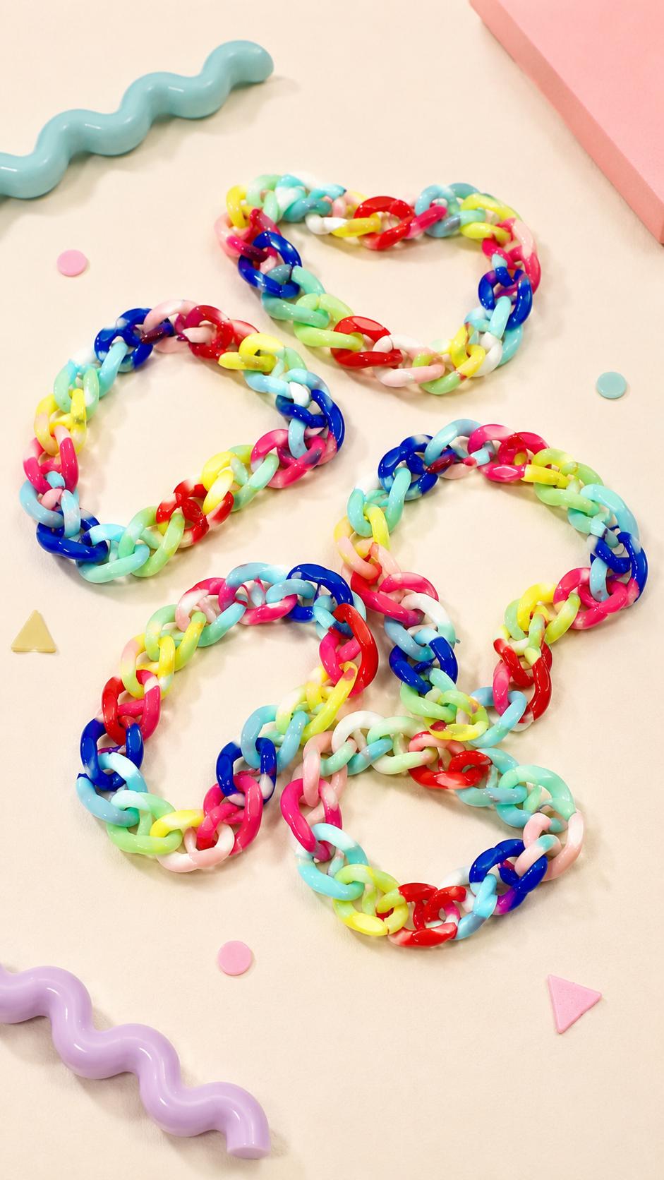 Chunky Acrylic Link Bracelet