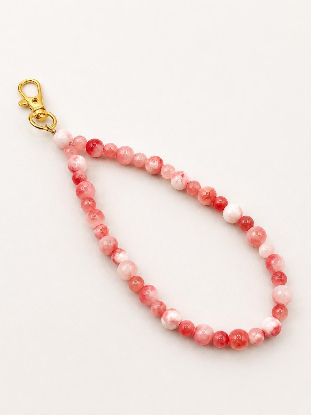 Pink Jade Stone Phone Wristlet