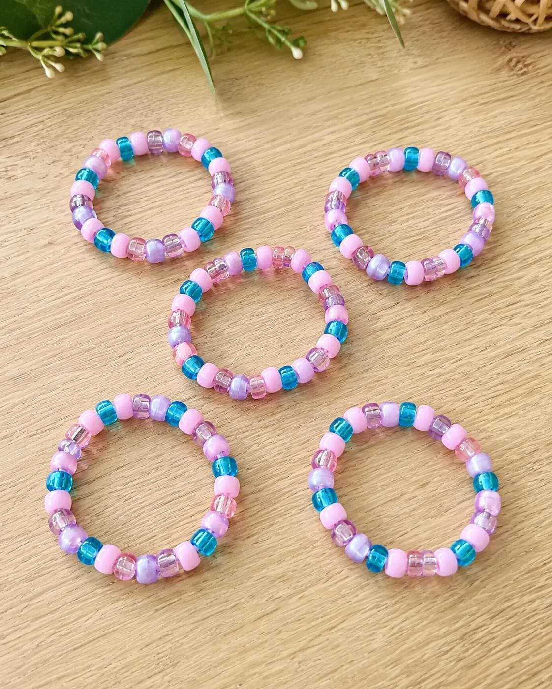 Mermaid Color Stackable Beaded Bracelets- Set of 3