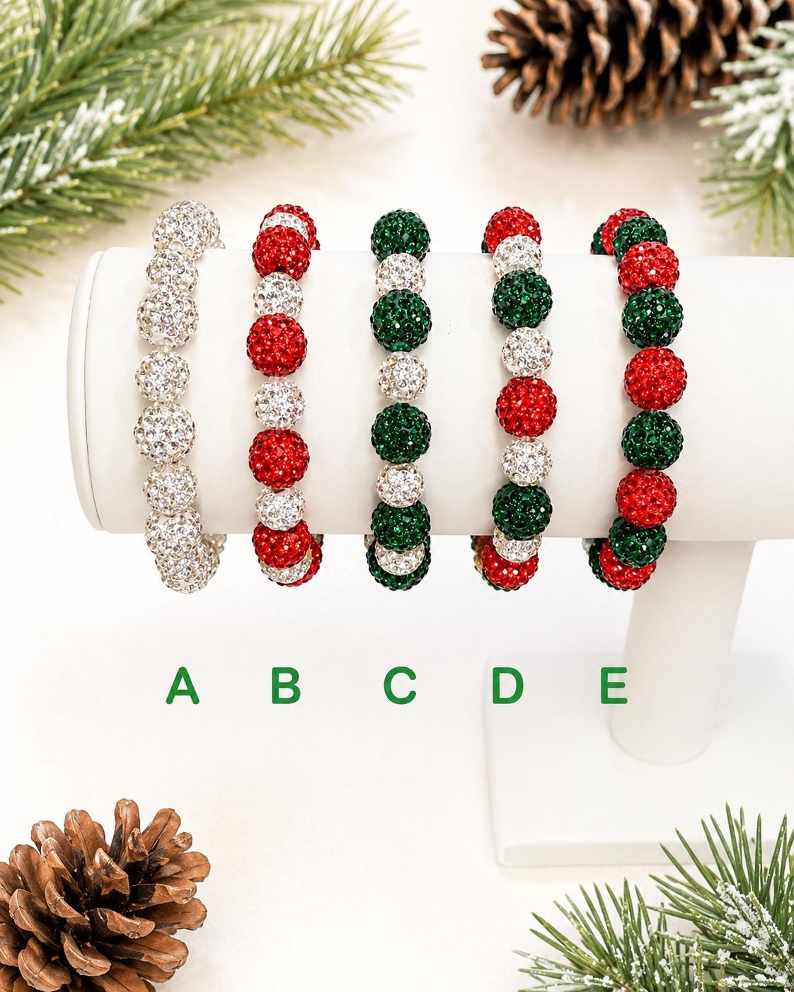 Holiday Christmas Rhinestone Bracelet