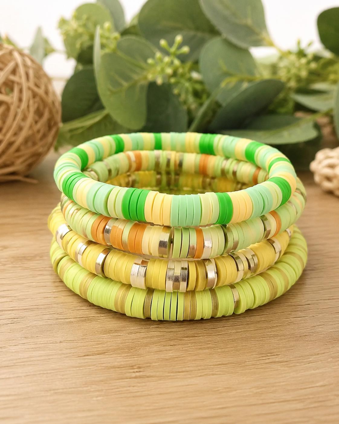 Safari Heishi Bracelet Set
