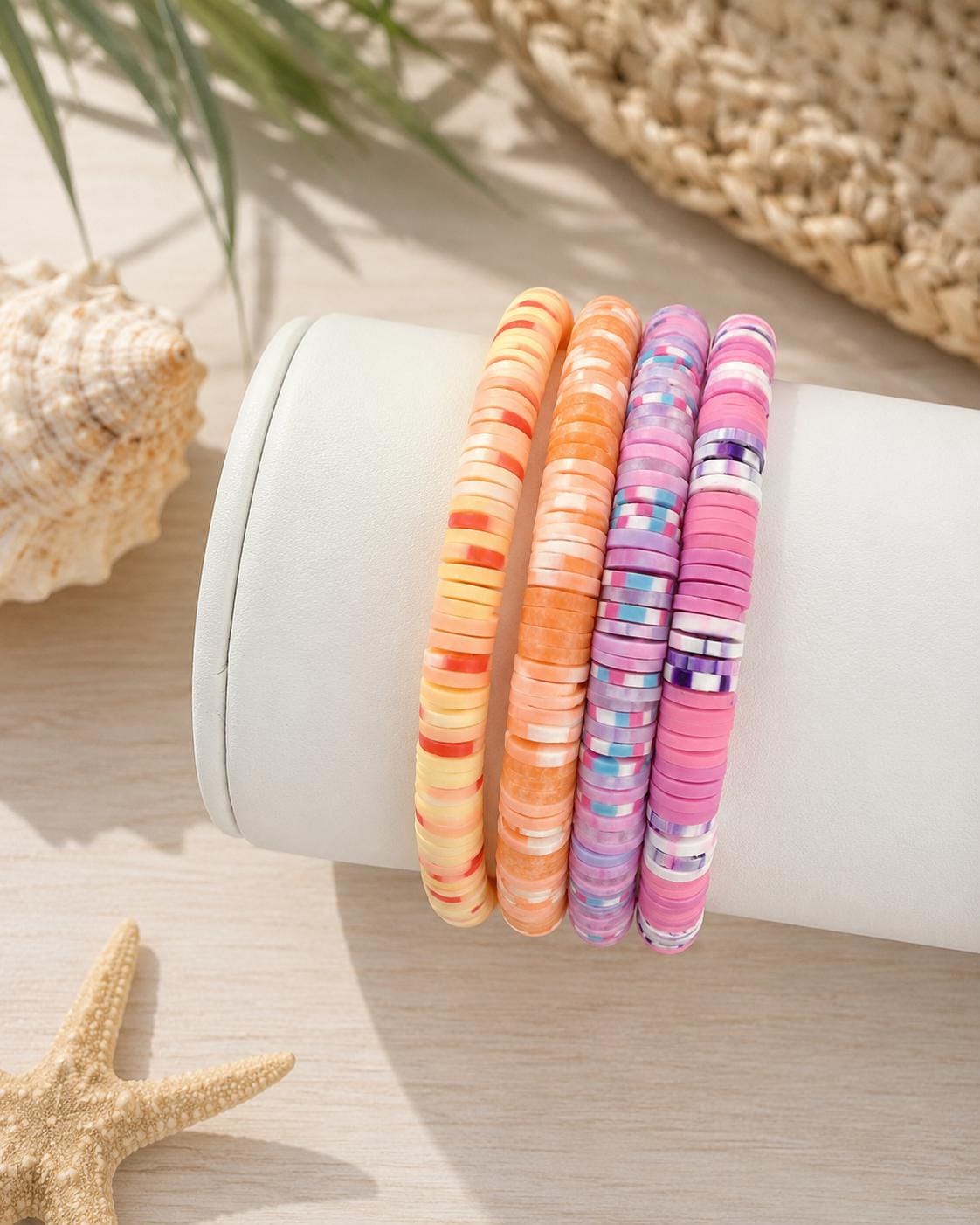 Sunshine Heishi Bead Bracelet Set