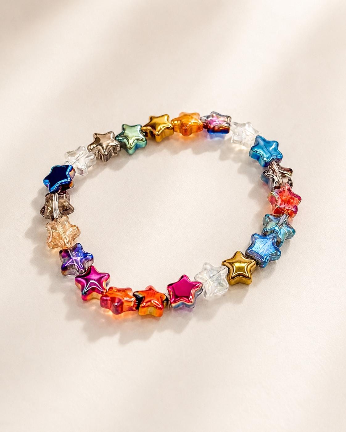 Starry Night- Glass & Metal Star Bracelets