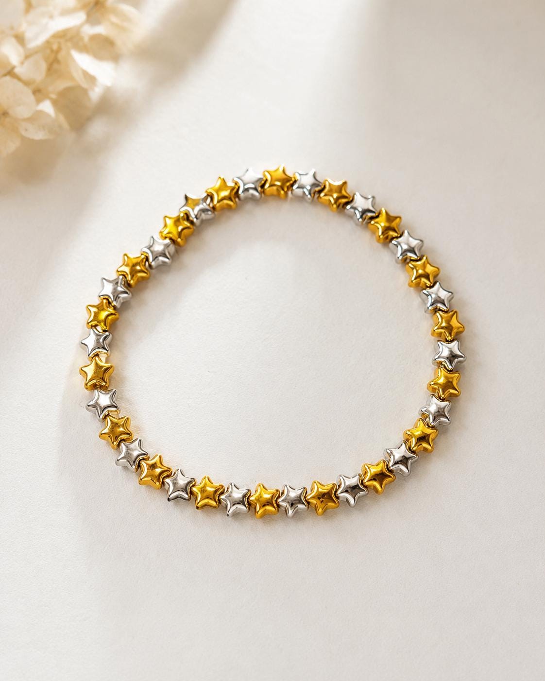 Starry Night- Glass & Metal Star Bracelets