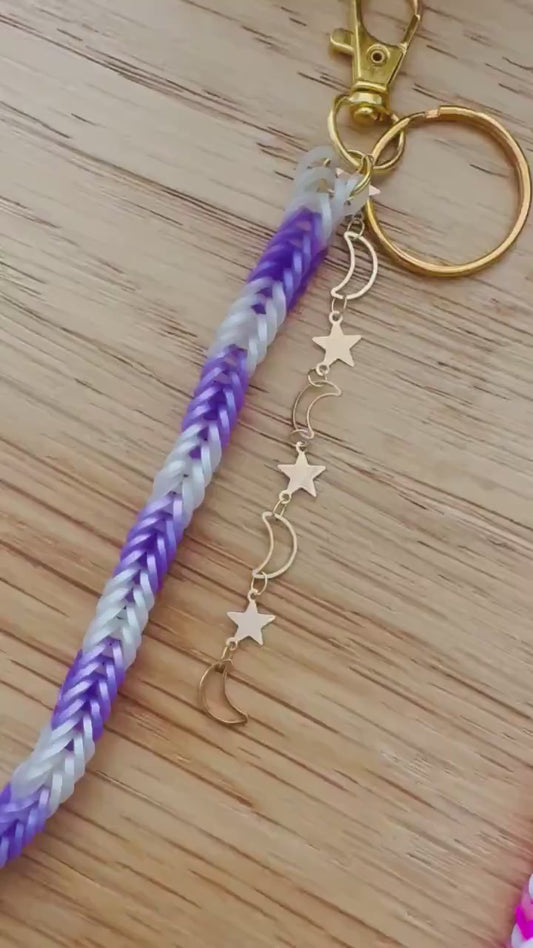 Dainty Handwoven Charm Keychain with Fun Designs