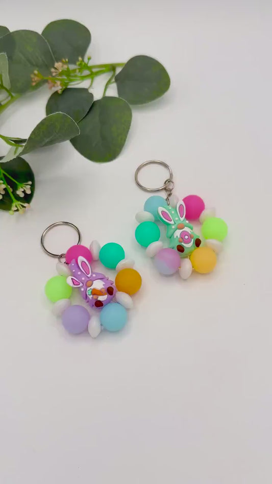 Colorful Easter Gnome Keychain: Whimsical Spring Vibes!