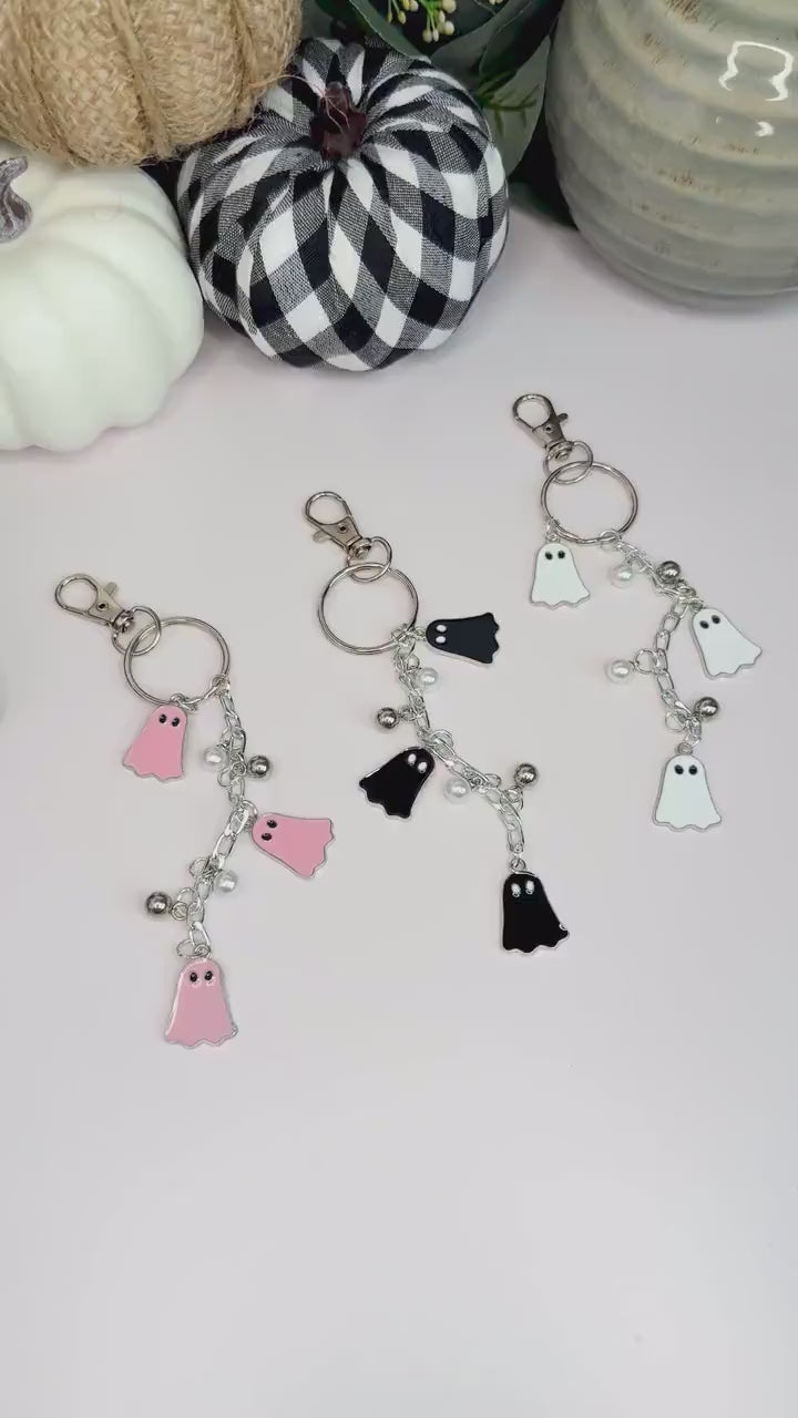 Trendy Silver Ghost Keychains for Every Style!