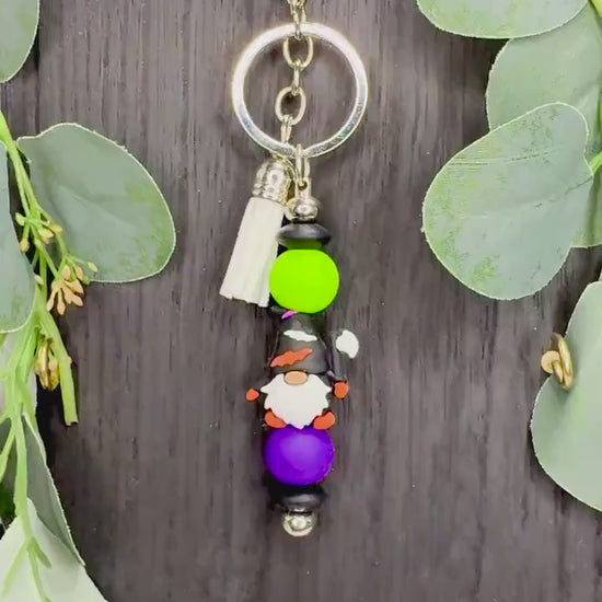 Cute & Spooky: Custom Halloween Gnome Keychains!