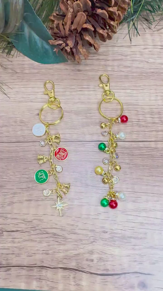 Joy Peace & Hope Assorted Holiday Charm Keychains