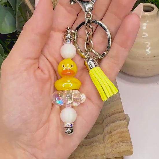 Cute Rubber Duck Keychain: Splash of Fun Anywhere!