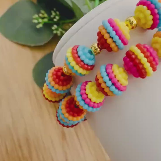 Rainbow Bayberry Beaded Bracelets