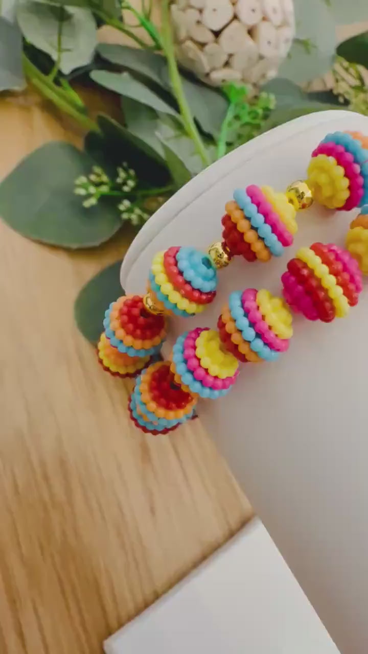 Rainbow Bayberry Beaded Bracelets