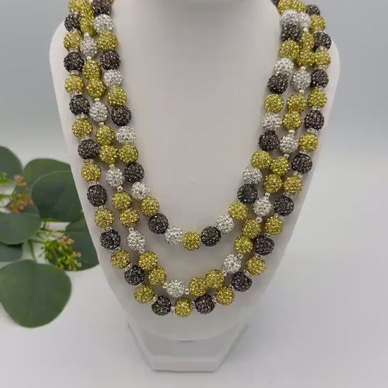 Gold/Silver/Dark Silver Rhinestone Necklaces