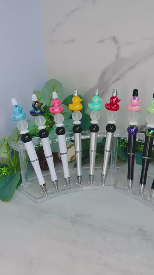 Iridescent Duck Bead Pens: Quack Up Your Writing!