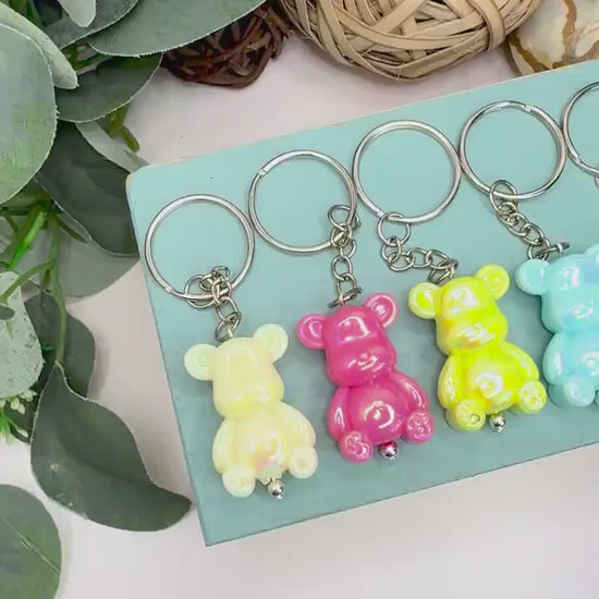 Playful Gummy Bear Keychain