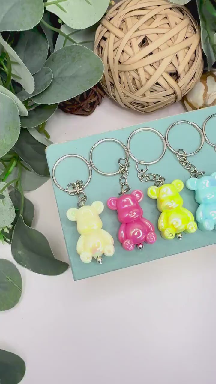 Playful Gummy Bear Keychain