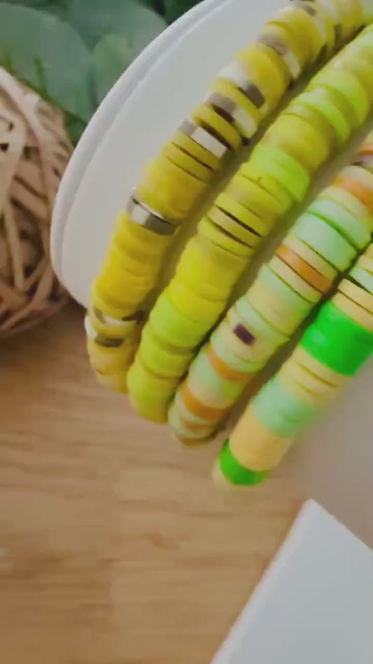 Trendy Clay Stretch Anklets: Safari Style Bracelet Set