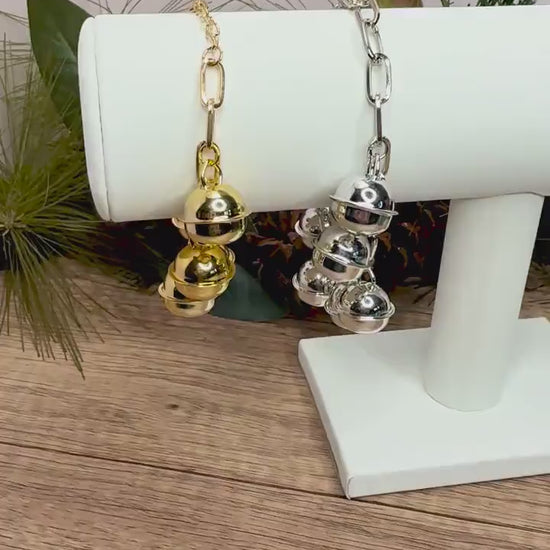 Gold & Silver Jingle Bell Bracelets