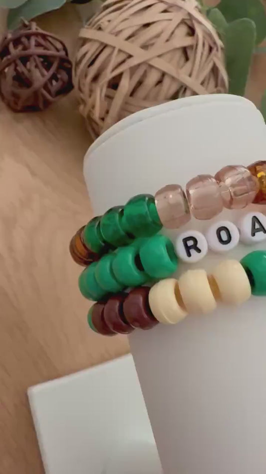 Roar into Style: Stackable Wild Animal Bracelets - Stretchy, No Clasp Design