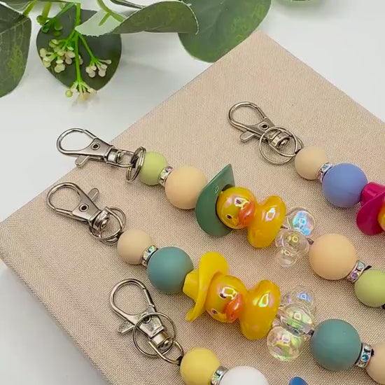 Cowboy Rubber Duck Keychain