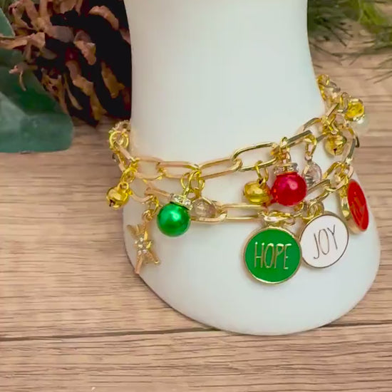 Joy & Hope Holiday Charm Bracelets