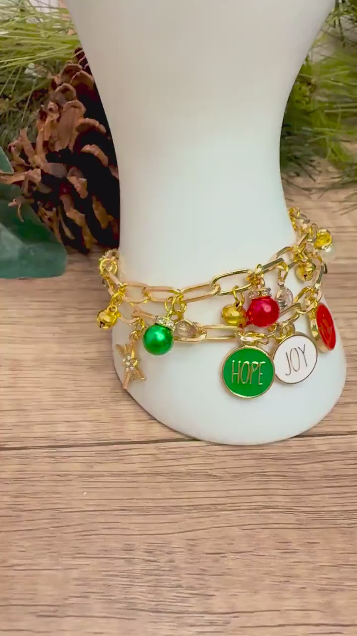 Joy & Hope Holiday Charm Bracelets